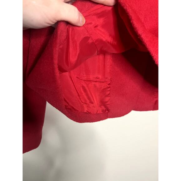 David Brooks women's red wool mohair blend long sleeve lined blazer Size Small - Picture 7 of 9